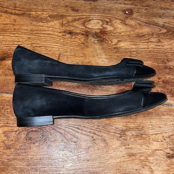 Sam Edelman Point Toe Black Suede Bow Flats - Picture 9 of 12